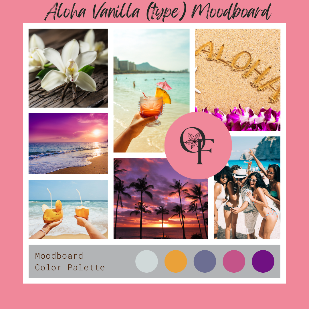 Aloha Vanilla (type) Branding + Blend Ideas